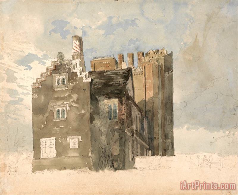 Thomas Girtin Layer Marney Hall, Essex Art Print