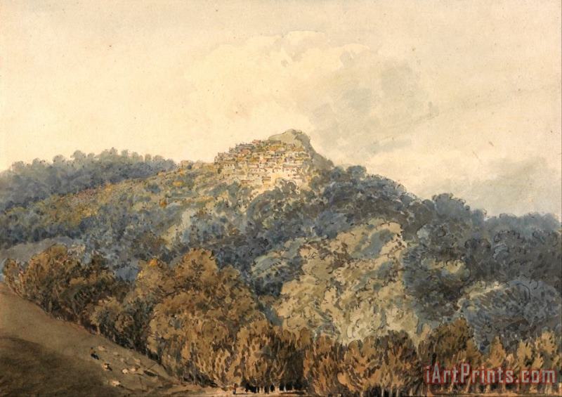 Thomas Girtin Rocca Del Papa, with Monte Cavo Art Painting
