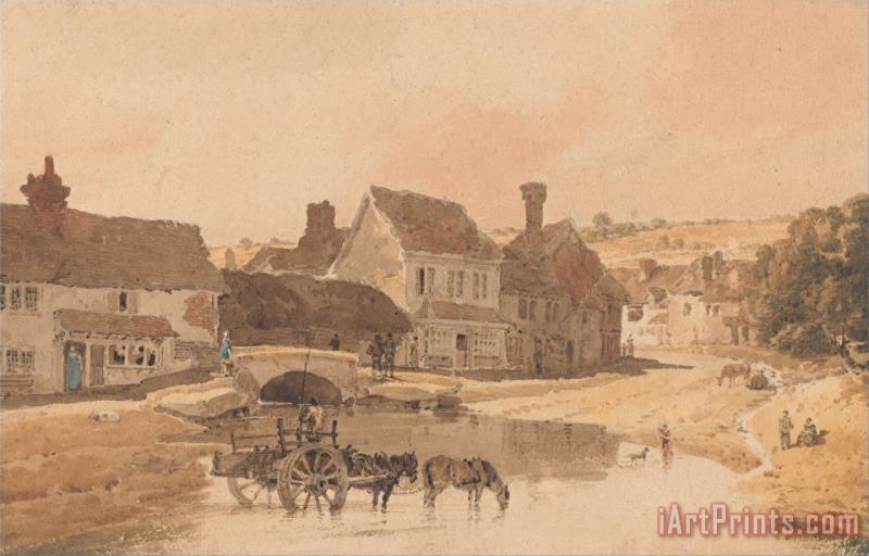 Thomas Girtin The Village of Kirkstall, Yorkshire Art Print
