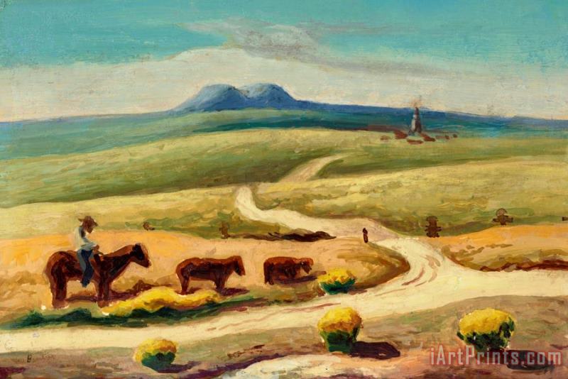 High Plains, 1953 painting - Thomas Hart Benton High Plains, 1953 Art Print