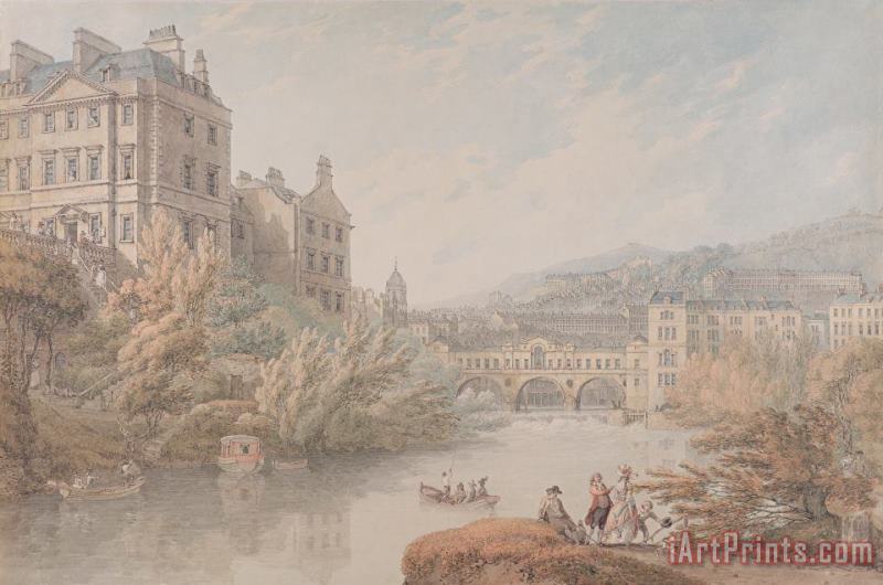 Thomas Hearne View of Bath from Spring Gardens Art Print