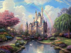 Thomas Kinkade A New Day at The Cinderella Castle