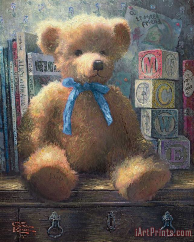 A Trusted Friend - Blue Bell painting - Thomas Kinkade A Trusted Friend - Blue Bell Art Print