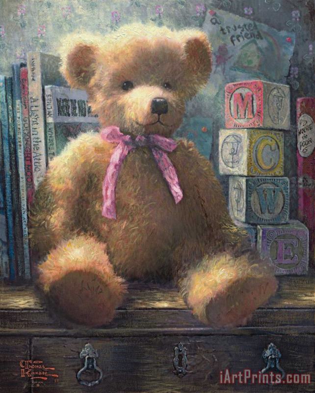 A Trusted Friend - Rose Bud painting - Thomas Kinkade A Trusted Friend - Rose Bud Art Print