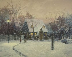 Thomas Kinkade A Winter's Cottage