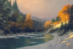 Thomas Kinkade Autumn Snow