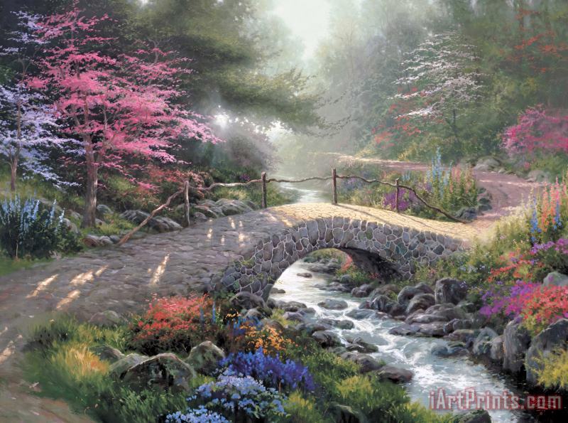 Bridge of Faith painting - Thomas Kinkade Bridge of Faith Art Print