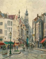 Thomas Kinkade Brussels painting
