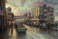 Thomas Kinkade Cannery Row Sunset