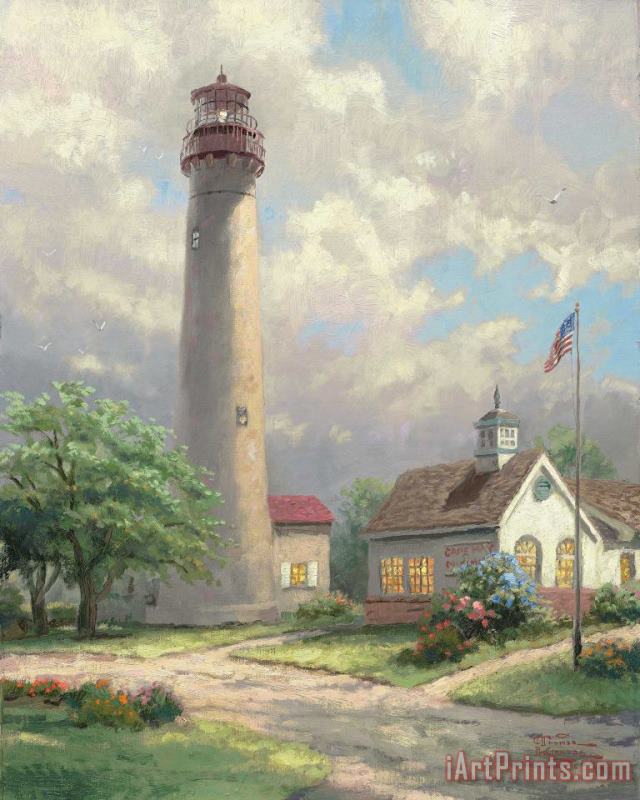 Cape May Light painting - Thomas Kinkade Cape May Light Art Print