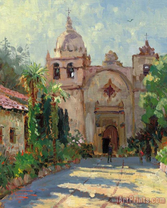 Thomas Kinkade Carmel Mission Art Painting