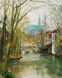 Thomas Kinkade Chartres painting