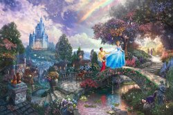 Thomas Kinkade Pinocchio Wishes Upon a Star Art Print for sale