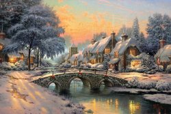 Thomas Kinkade Cobblestone Christmas