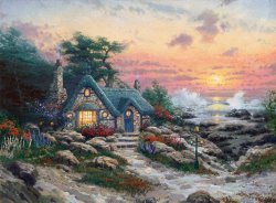 Thomas Kinkade Cottage by The Sea
