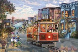 Thomas Kinkade Disney Michkey And Minnie in San Francisco