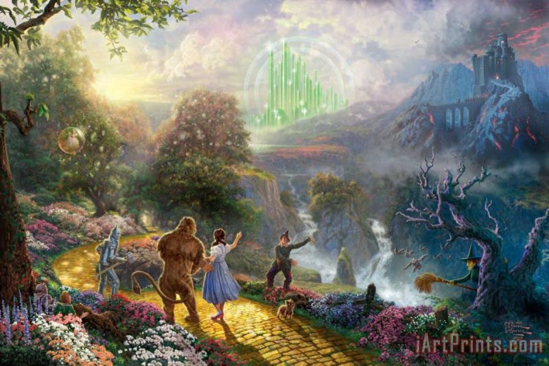 Dorothy Discovers The Emerald City painting - Thomas Kinkade Dorothy Discovers The Emerald City Art Print