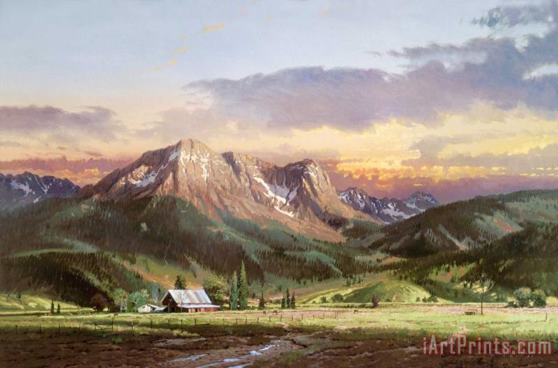 Dusk in The Valley painting - Thomas Kinkade Dusk in The Valley Art Print