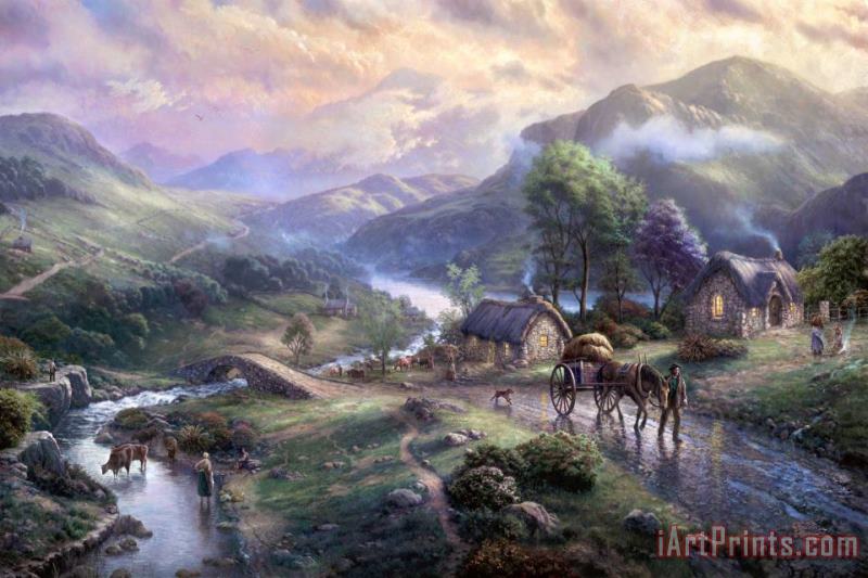Emerald Valley painting - Thomas Kinkade Emerald Valley Art Print