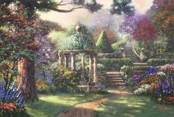 Thomas Kinkade Gazebo of Prayer painting