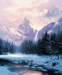Thomas Kinkade Glory of Winter painting