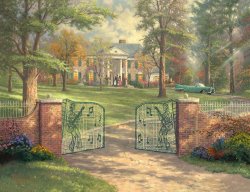 Thomas Kinkade Graceland 50th Anniversary painting