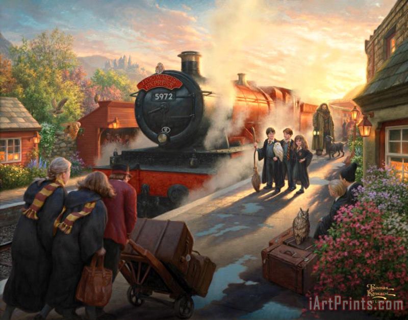 Thomas Kinkade Harry Potter Hogwarts Express Art Print