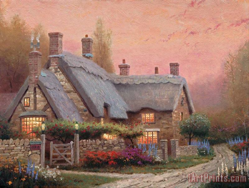 Thomas Kinkade Mckenna's Cottage Art Painting