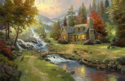 Thomas Kinkade Mountain Paradise