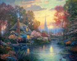 Thomas Kinkade Nanette's Cottage