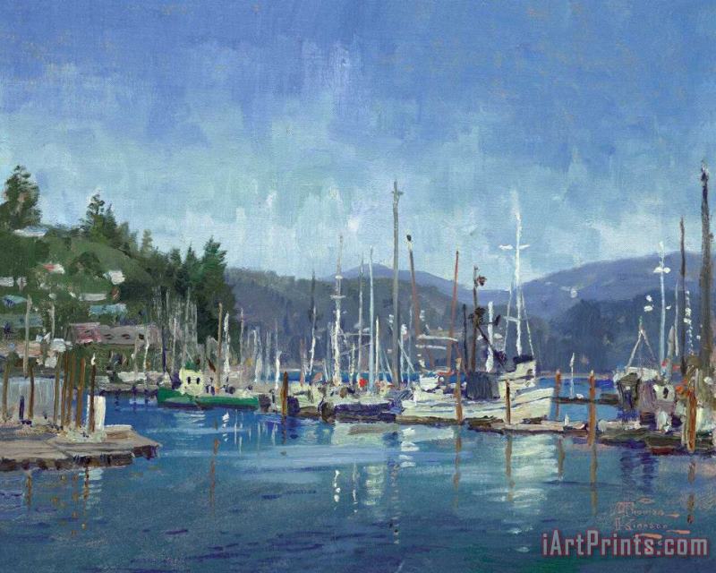 Thomas Kinkade Newport Harbor Art Painting