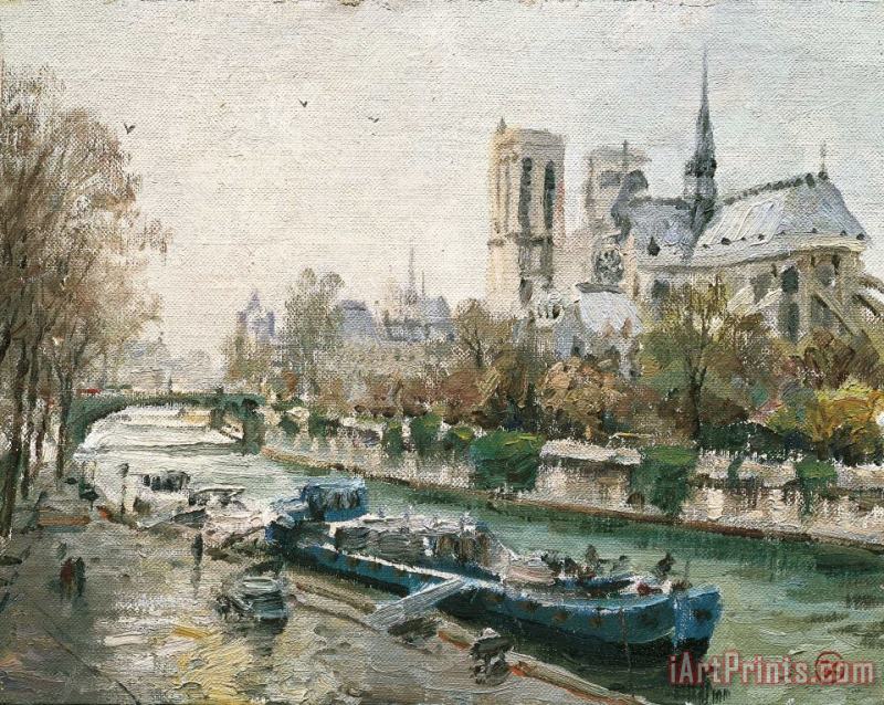 Notre Dame, Paris painting - Thomas Kinkade Notre Dame, Paris Art Print