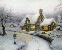 Thomas Kinkade Olde Porterfield Gift Shoppe painting