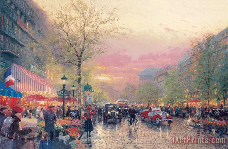 Paris, City of Lights painting - Thomas Kinkade Paris, City of Lights Art Print