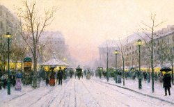 Thomas Kinkade Paris Snowfall painting