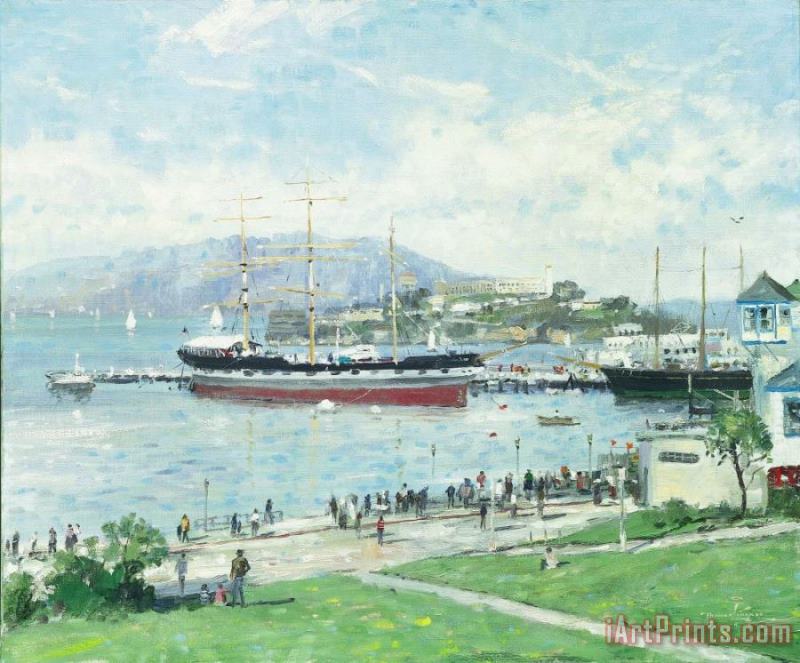 San Francisco, Alcatraz painting - Thomas Kinkade San Francisco, Alcatraz Art Print
