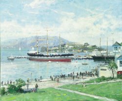 Thomas Kinkade San Francisco, Alcatraz painting