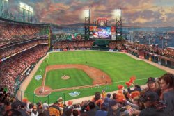 Thomas Kinkade San Francisco Giants, It's Our Time painting