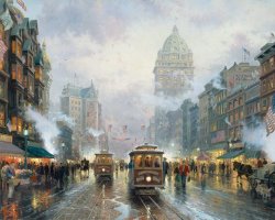 Thomas Kinkade San Francisco, Market Street painting