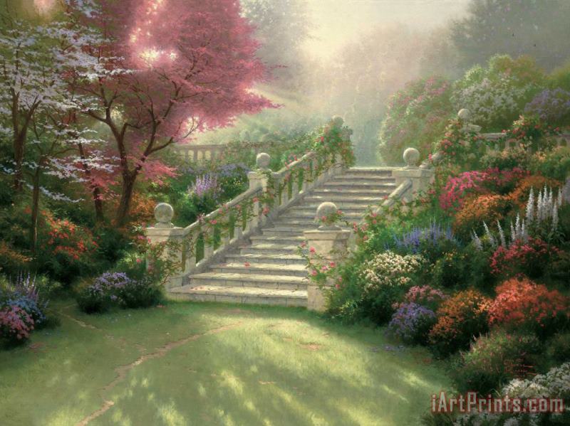Stairway to Paradise painting - Thomas Kinkade Stairway to Paradise Art Print