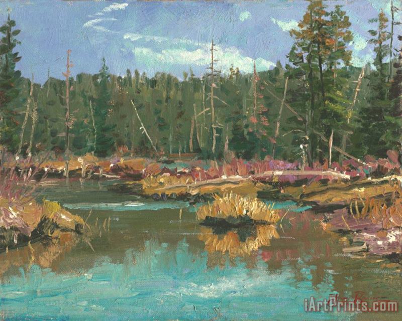 Stanley Creek painting - Thomas Kinkade Stanley Creek Art Print