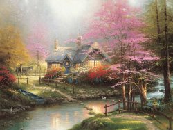 Thomas Kinkade Stepping Stone Cottage