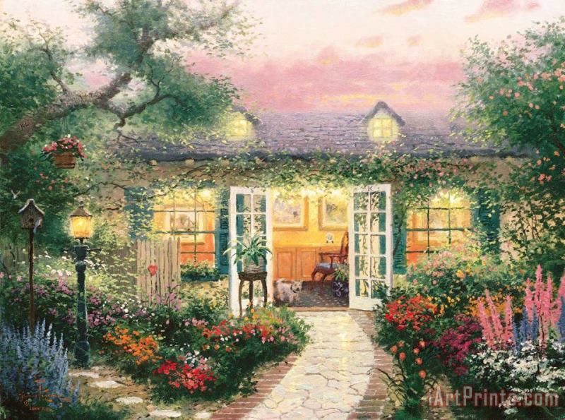 Studio in The Garden painting - Thomas Kinkade Studio in The Garden Art Print