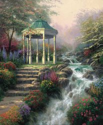 Thomas Kinkade Sweetheart Gazebo painting