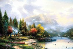 Thomas Kinkade The End of a Perfect Day Iii painting