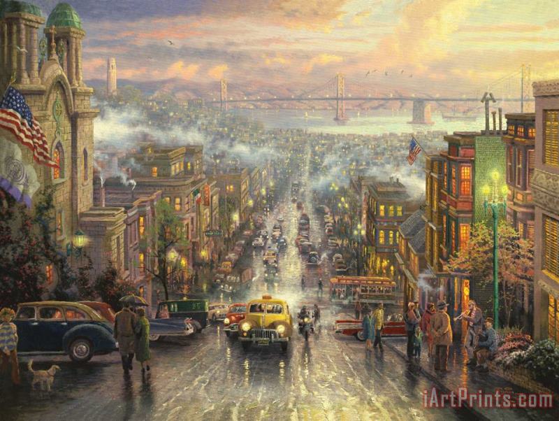 The Heart of San Francisco painting - Thomas Kinkade The Heart of San Francisco Art Print