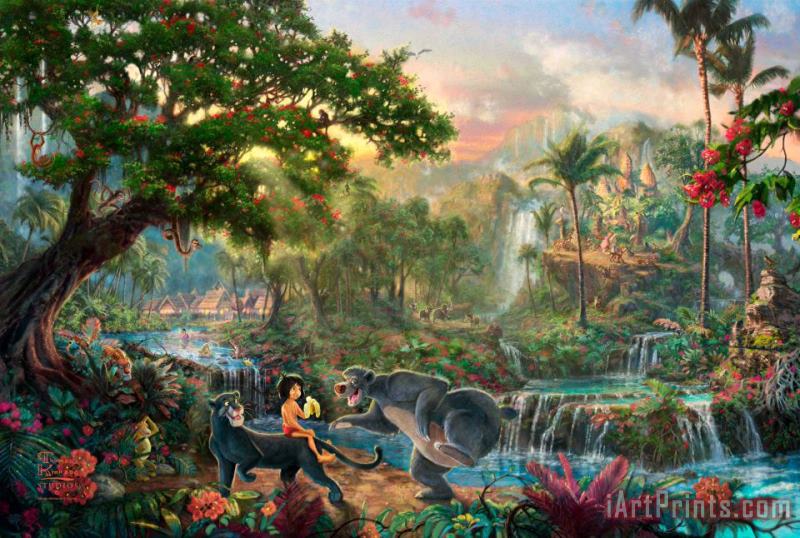 Thomas Kinkade The Jungle Book Art Print