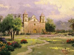 Thomas Kinkade The Old Mission, Santa Barbara painting