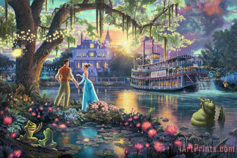 The Princess And The Frog painting - Thomas Kinkade The Princess And The Frog Art Print