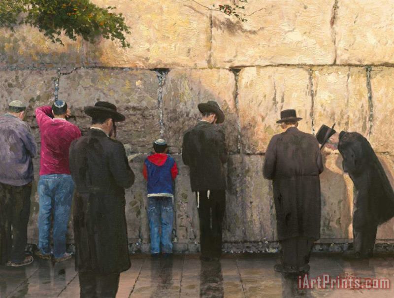 The Wailing Wall, Jerusalem painting - Thomas Kinkade The Wailing Wall, Jerusalem Art Print